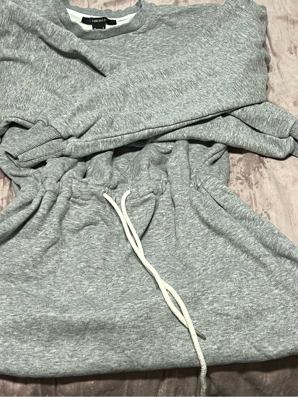 Forever 21 Gray Drawstring Jumpsuit